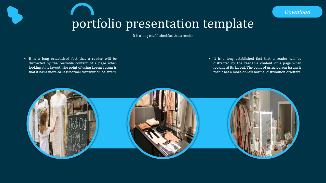 Stunning Portfolio Presentation Template Slide Designs